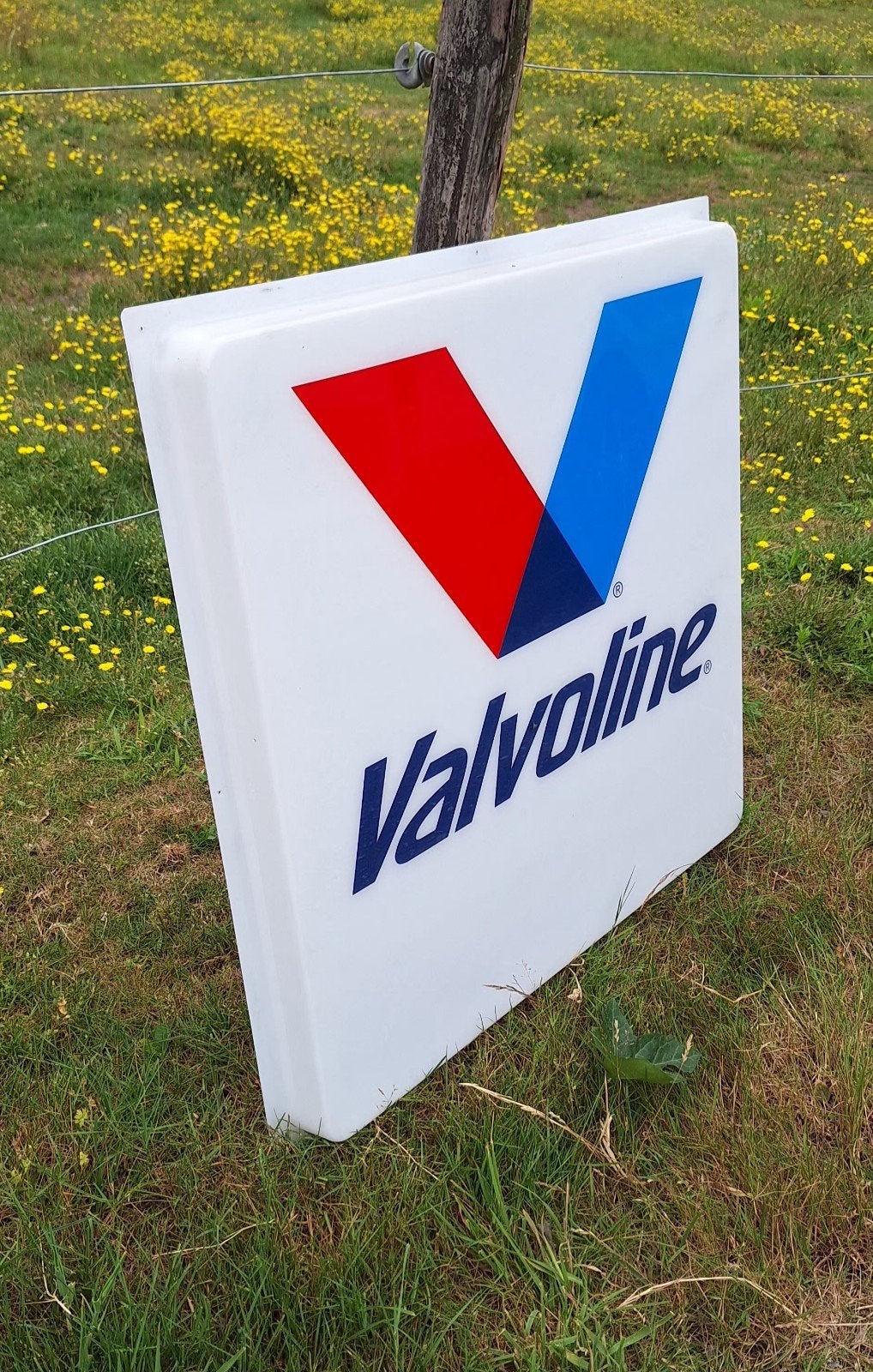 Vintage Valvoline lichtbak reclamebord️⛽️, Ophalen, Reclamebord, Gebruikt, .