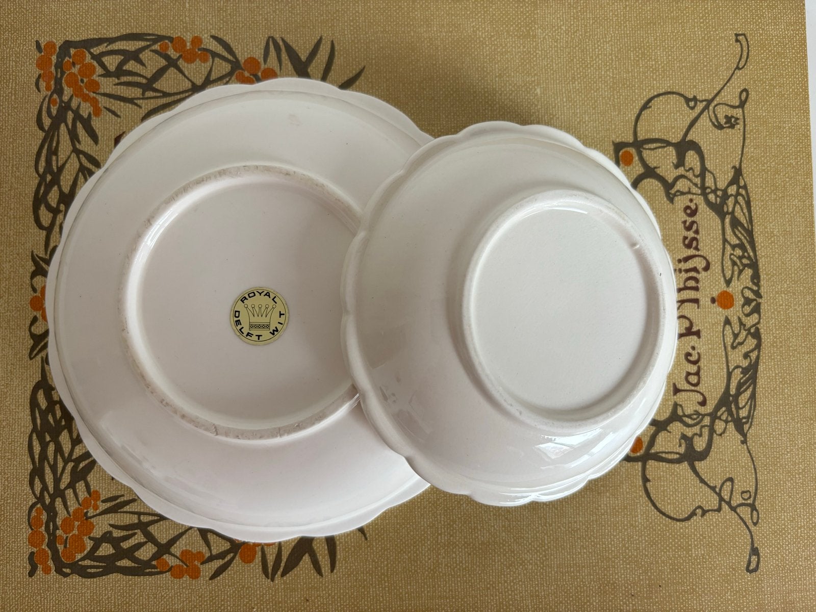 Delfts wit Porceleyne Fles/Royal Delft schaaltjes set, Ophalen of Verzenden