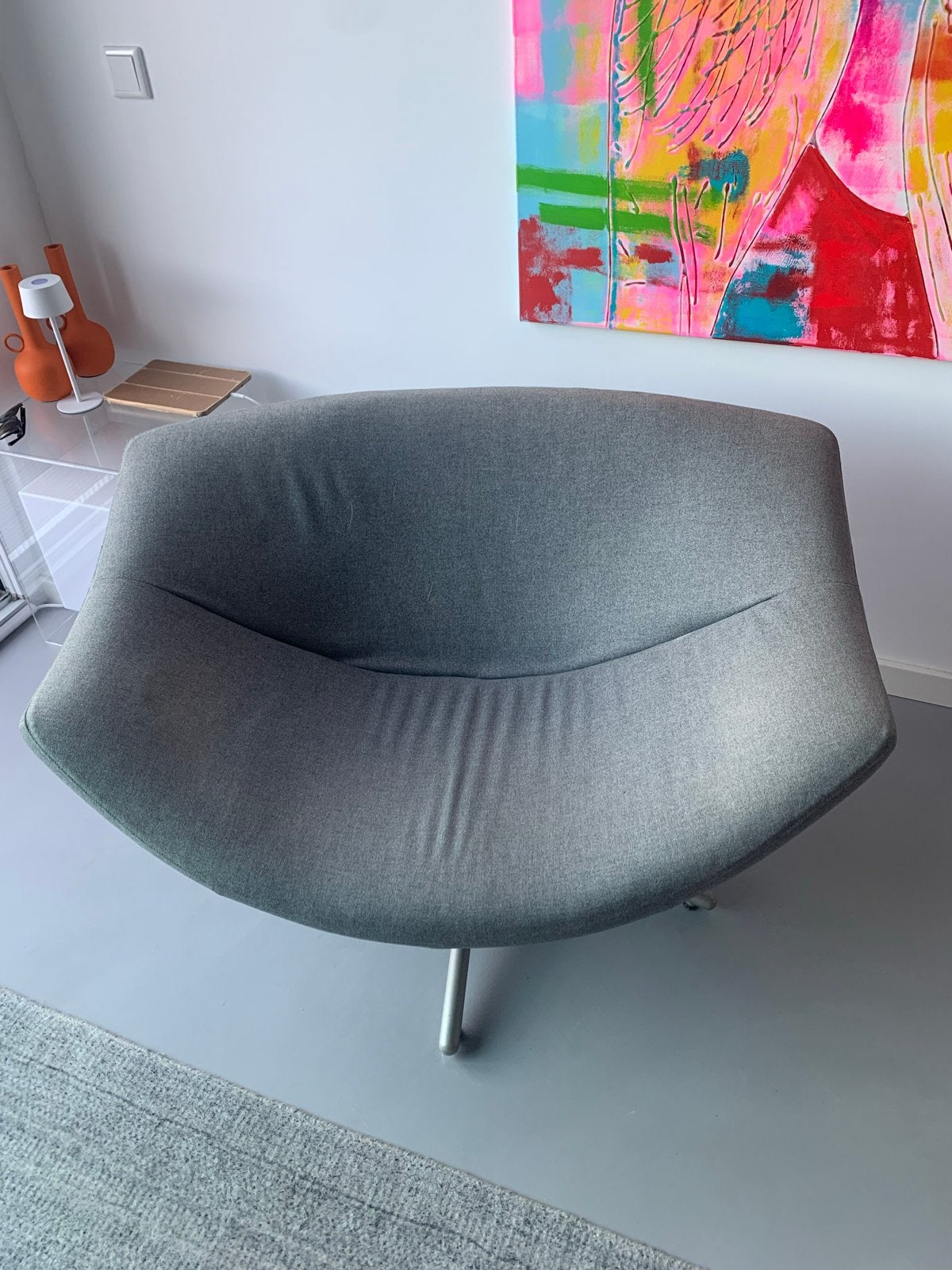 Gerard van den Berg Gigi fauteuil - Grijs, Ophalen, Zo goed als nieuw, Eén, Stof