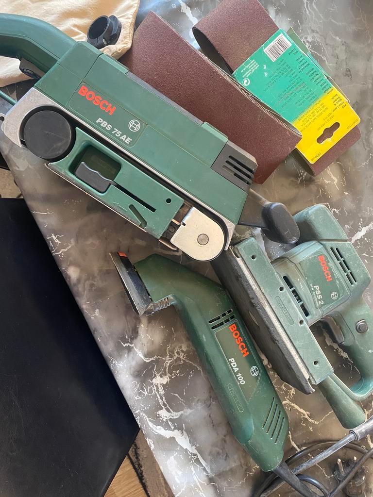 3 bosch machines, Ophalen of Verzenden, Zo goed als nieuw, Minder dan 600 watt, Vlakschuurmachine