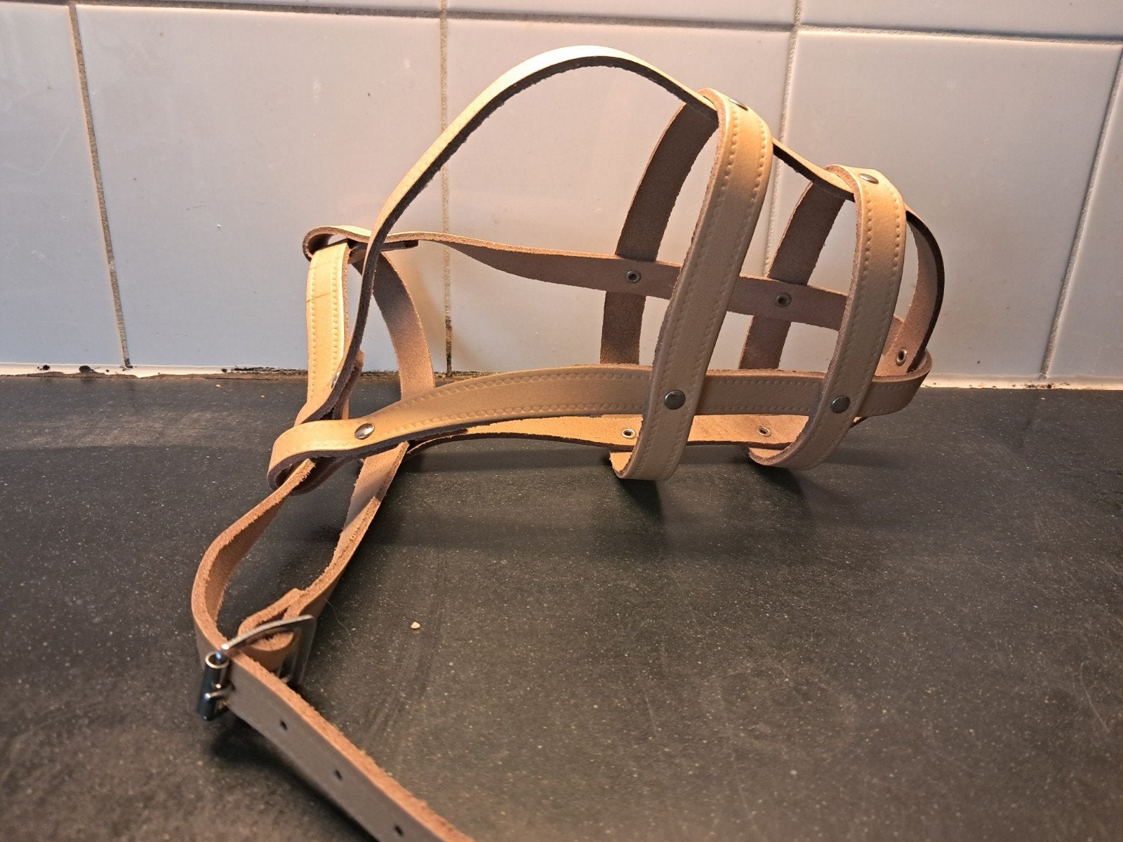 1 muzzles/muilkorf  van leer., Ophalen of Verzenden, Hond