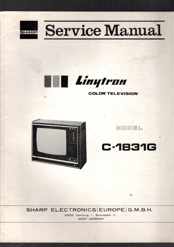 originele service manual SHARP LINYTRON C-1831 G, Verzenden, Nieuw