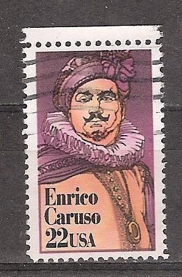 USA, Opera, Enrico Caruso, 1987., Ophalen of Verzenden, Gestempeld, Noord-Amerika