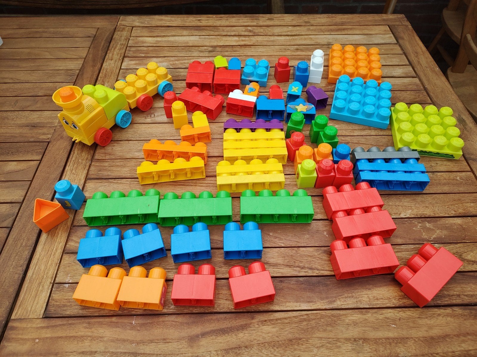 Mega Bloks trein en collectie blokken, Ophalen of Verzenden, Gebruikt, Megabloks
