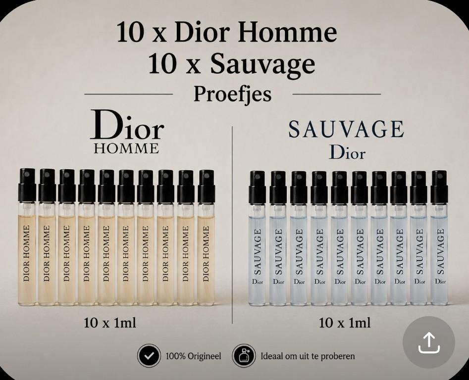 Partij Dior proefjes, Verzenden, Nieuw
