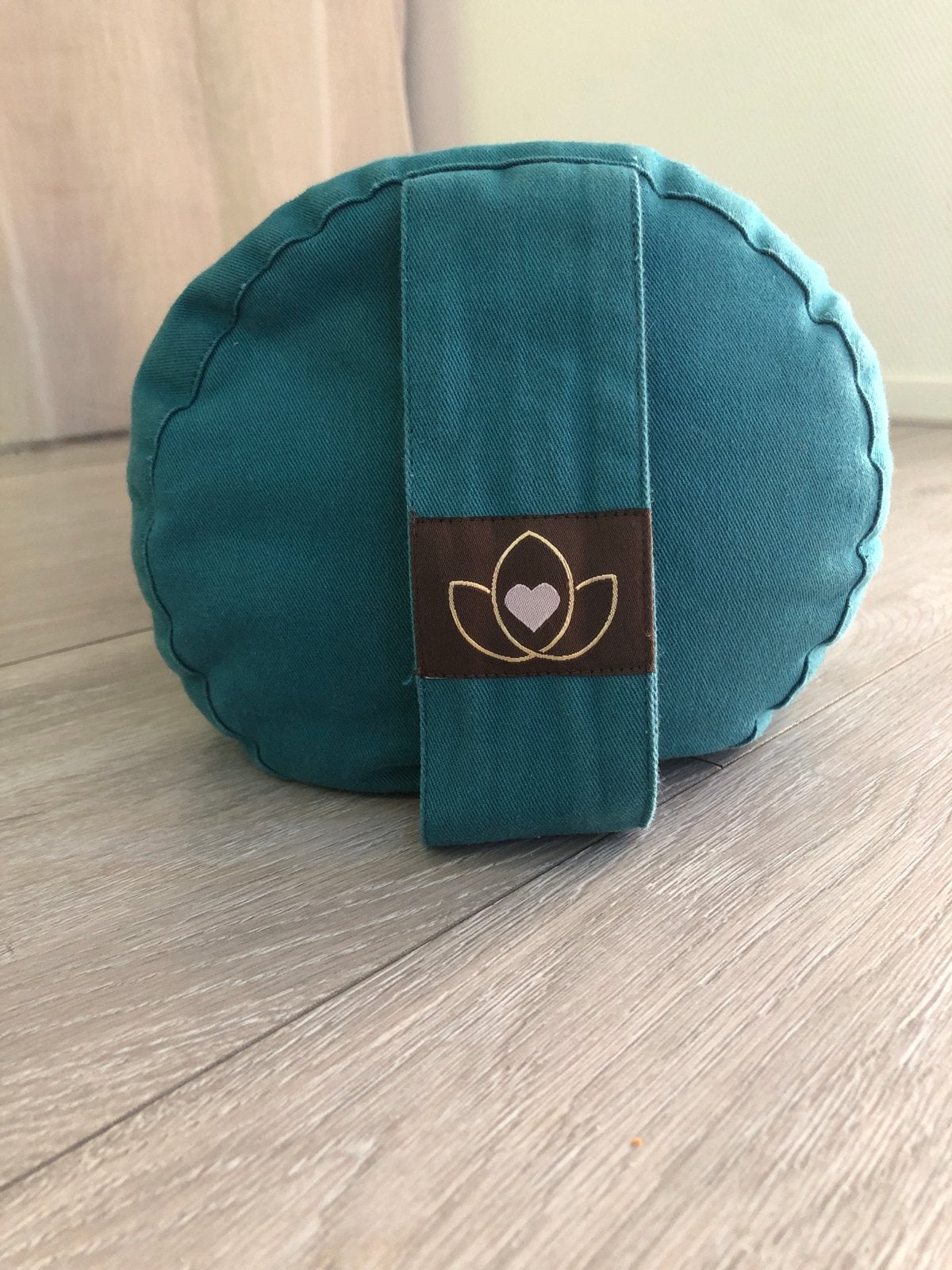 Yoga eco bolster - donkergroen, Ophalen of Verzenden, Zo goed als nieuw, Yoga-accessoire