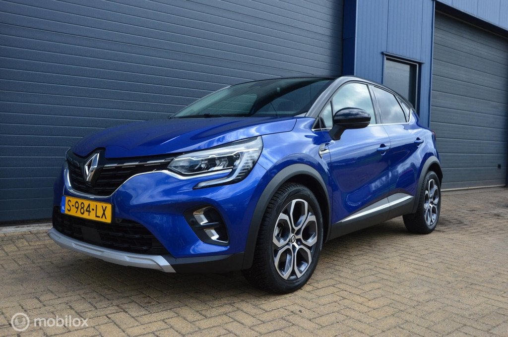 Renault Captur 1.6 E-Tech full hybrid 145 ,Camera,Led, Auto's, Gebruikt, 715 kg, Blauw, Origineel Nederlands