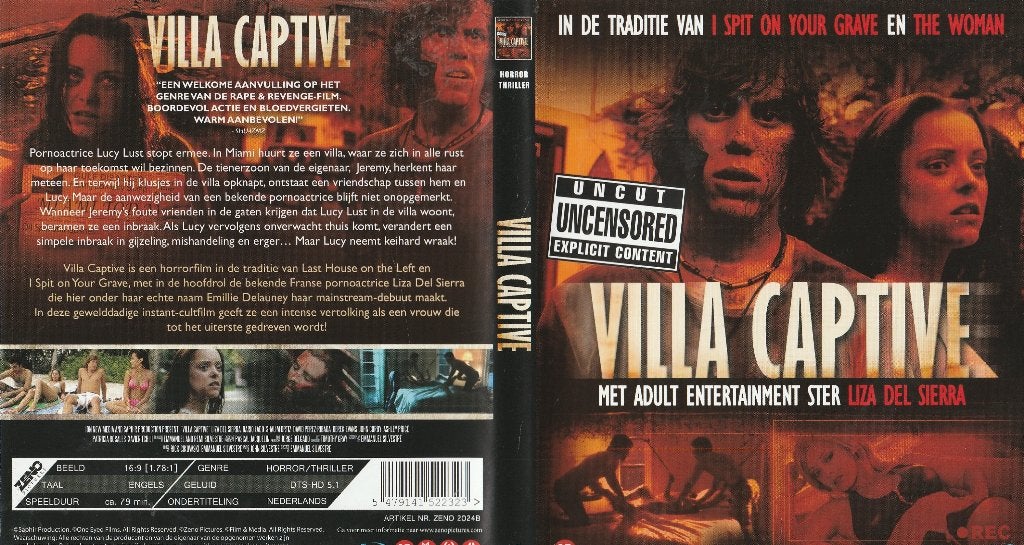 Villa captive blu ray ( ned. Ondert. ), Ophalen of Verzenden, Zo goed als nieuw, Thrillers en Misdaad