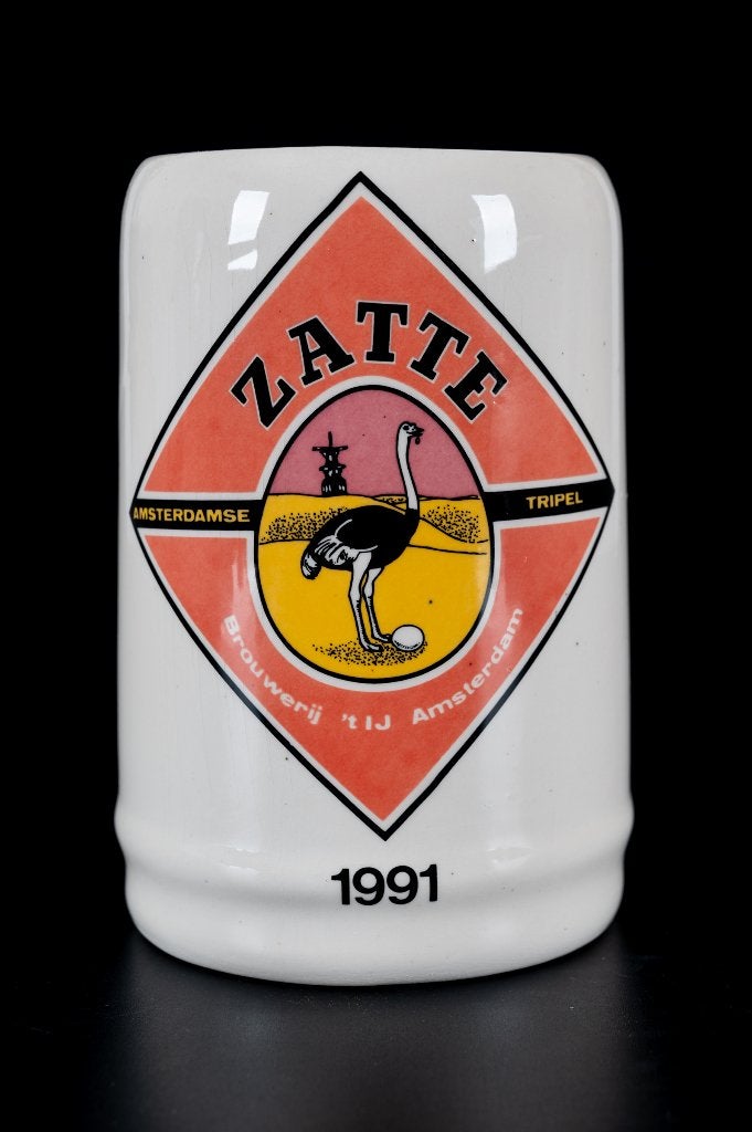 Bier pul Brouwerij `t IJ Amsterdam, Zatte 1991, Ophalen of Verzenden, Gebruikt, Pul(len), Overige merken
