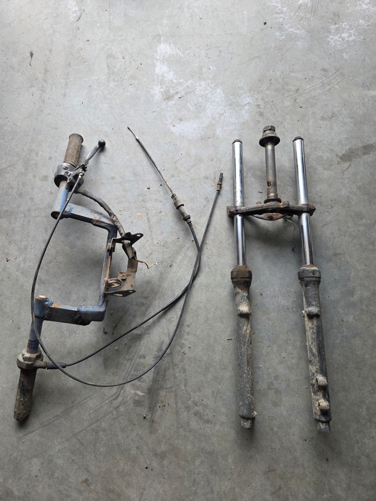 Honda mb5 mb8 voorvork set inclusief stuur, Ophalen of Verzenden, Gebruikt, Overige typen, Overige merken