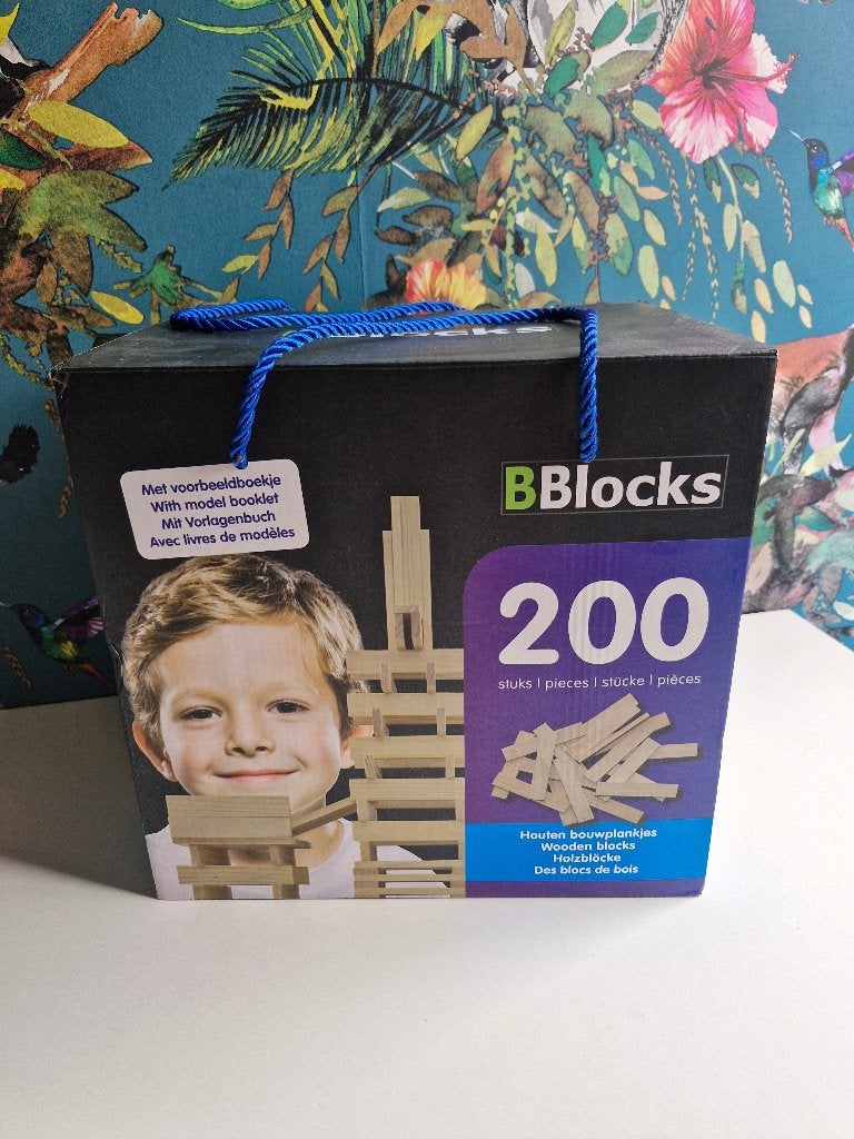 BBlocks Houten Bouwplankjes (200 stuks), Ophalen of Verzenden, Zo goed als nieuw, Overige typen