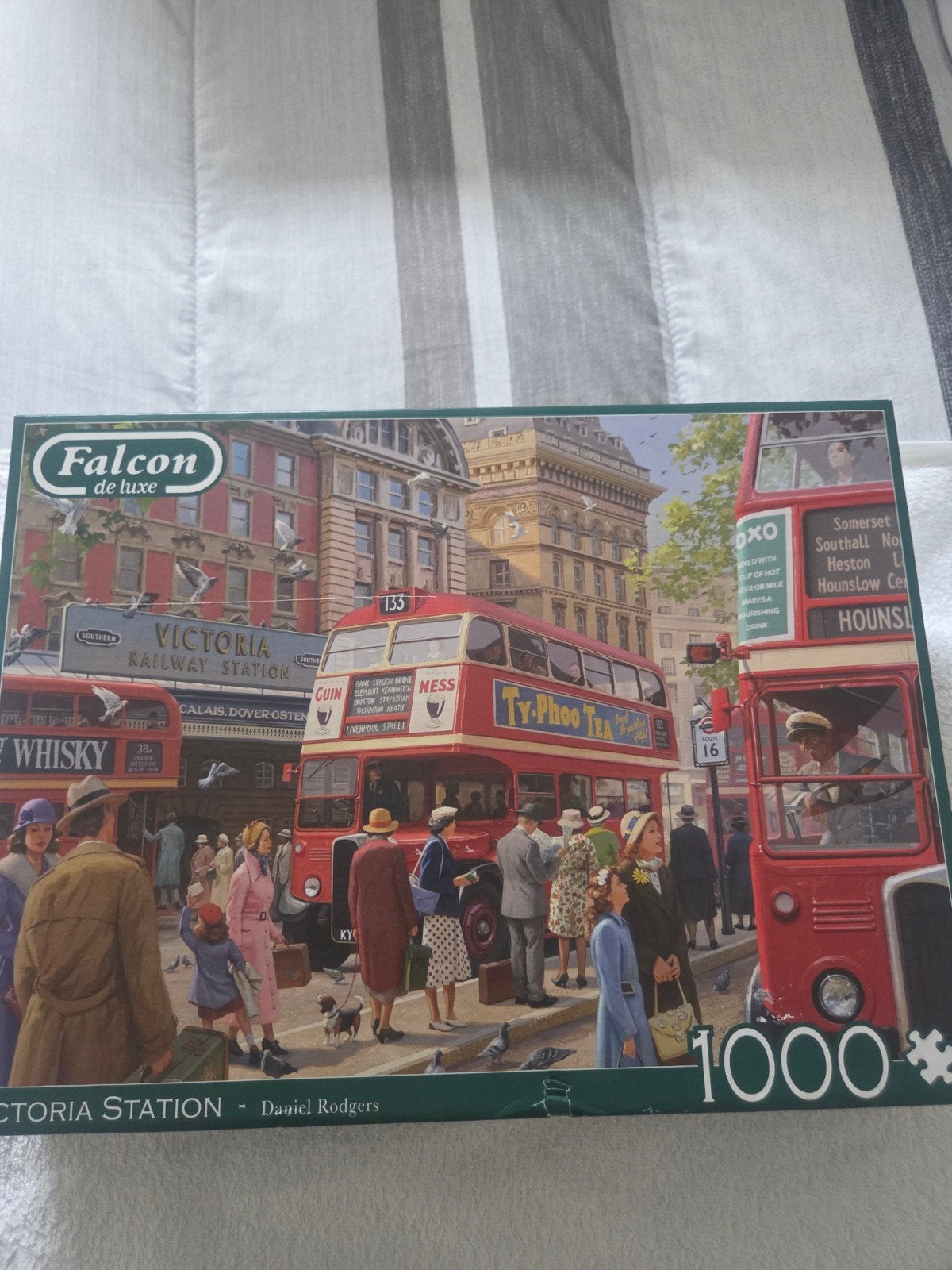 Falcon Puzzel Londen Victoria Station 1000 stukjes, Ophalen of Verzenden, 500 t/m 1500 stukjes, Gebruikt, Legpuzzel
