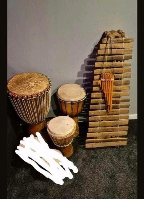 Diverse Percussie Set: Djembe, Bongo's, Balafon, Ophalen of Verzenden, Gebruikt, Overige merken