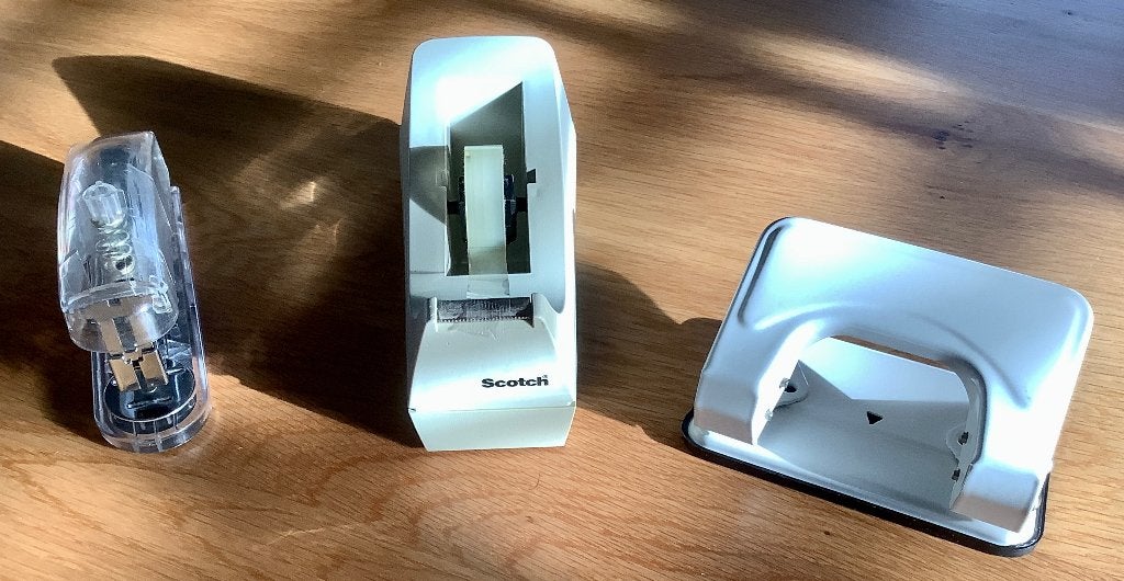 Bureau setje nietmachine/plakband automaat/perforator, Ophalen of Verzenden, Zo goed als nieuw
