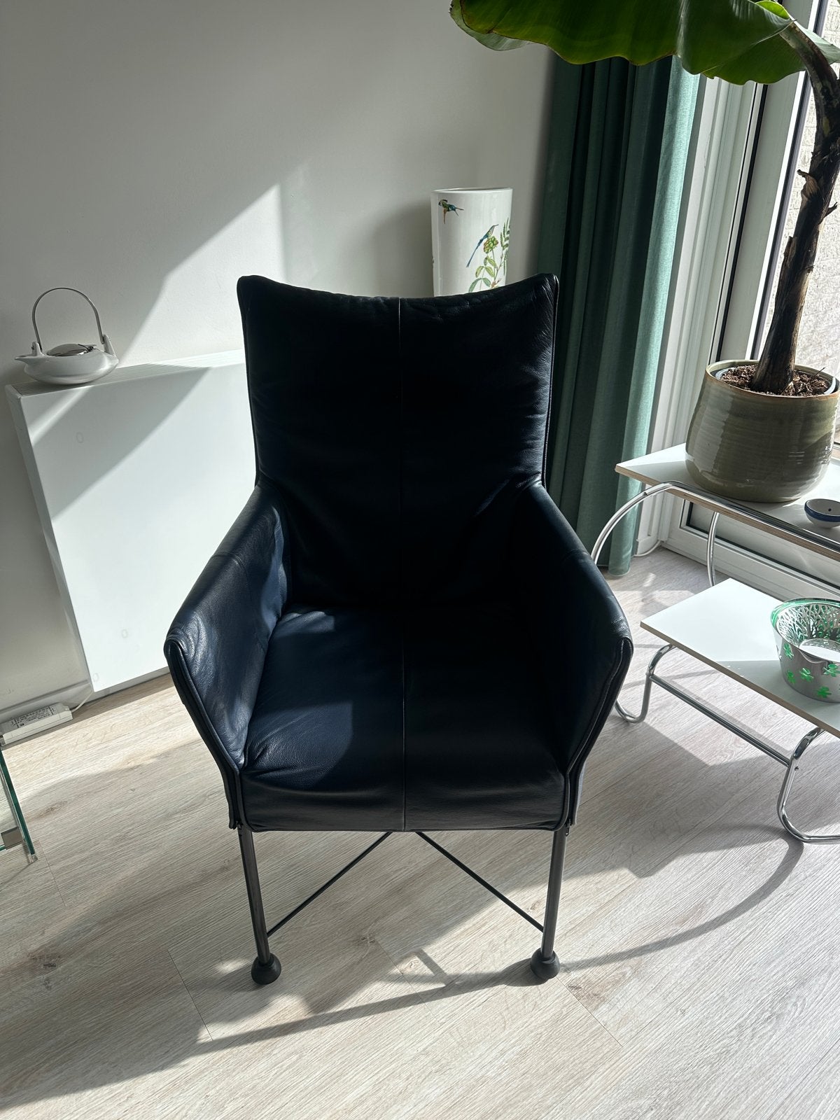 2 Monti's Chaplin stoelen  t.e.a.b., Huis en Inrichting, Stoelen, Ophalen, Gebruikt, Twee, Blauw