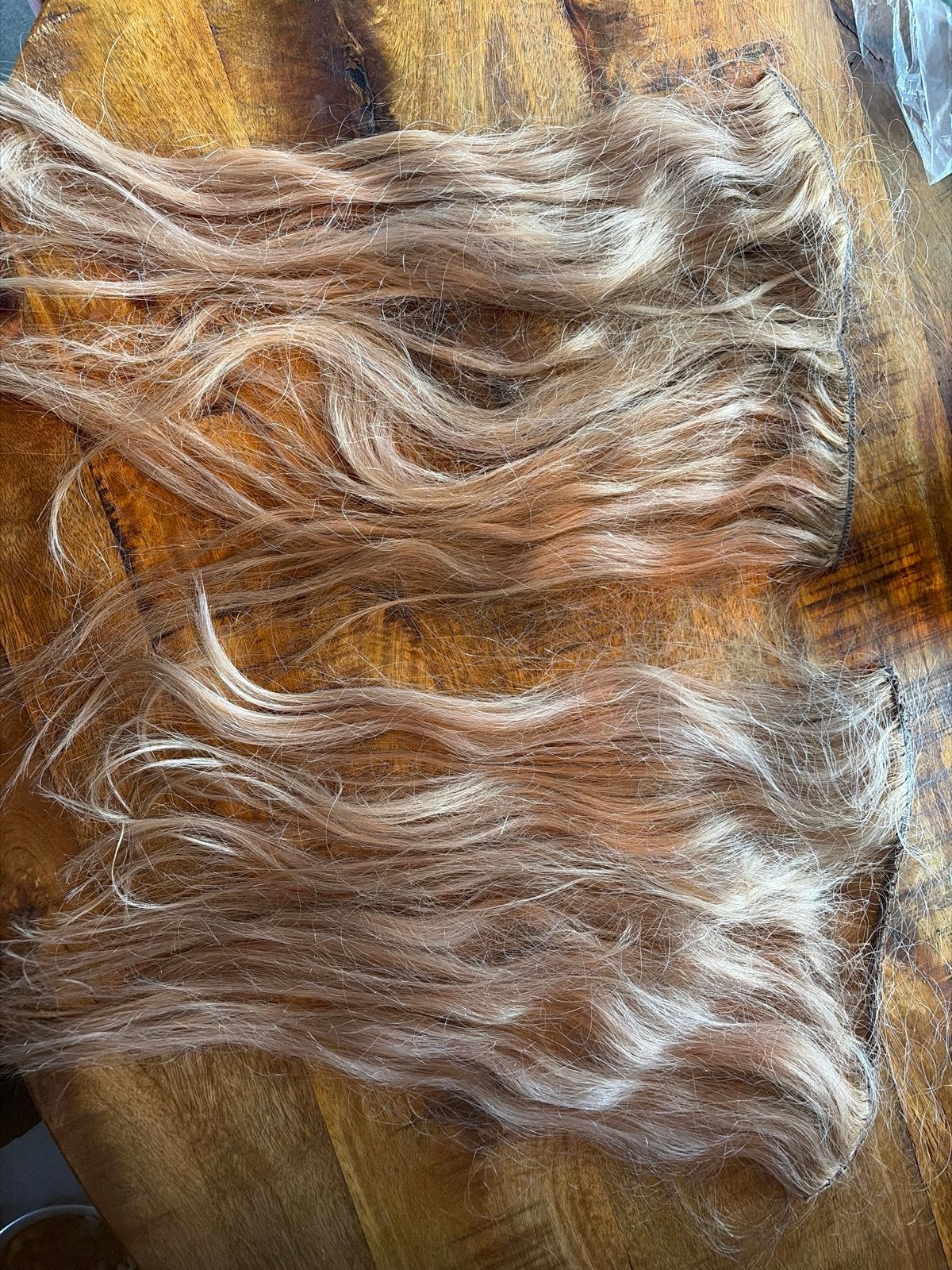 Blonde haarverlenging - Clip-in extensions, Ophalen of Verzenden, Gebruikt, Pruik of Haarverlenging