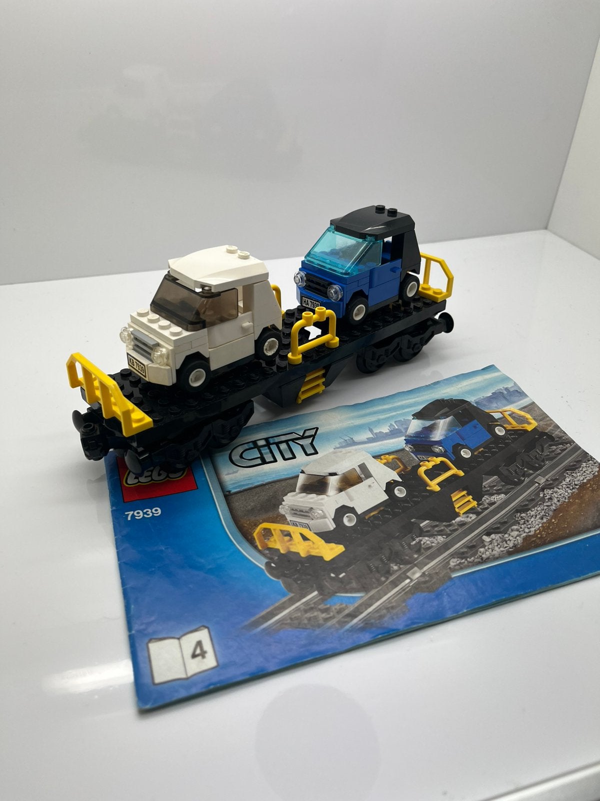 Lego trein 7939 wagon autotransport, Ophalen of Verzenden, Gebruikt