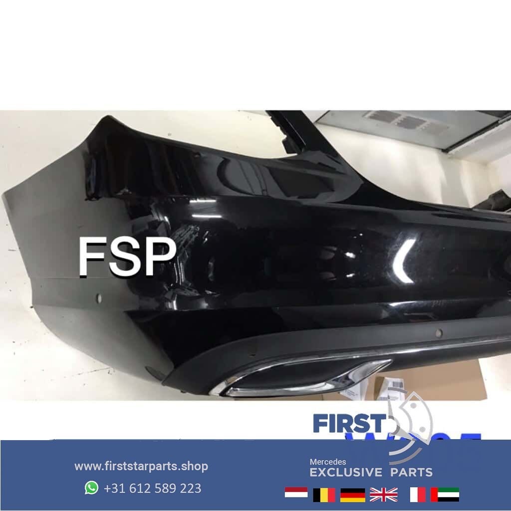 W205 Achterbumper compleet zwart Mercedes C Klasse 2014-2020, Gebruikt, -, Ophalen of Verzenden, Achter