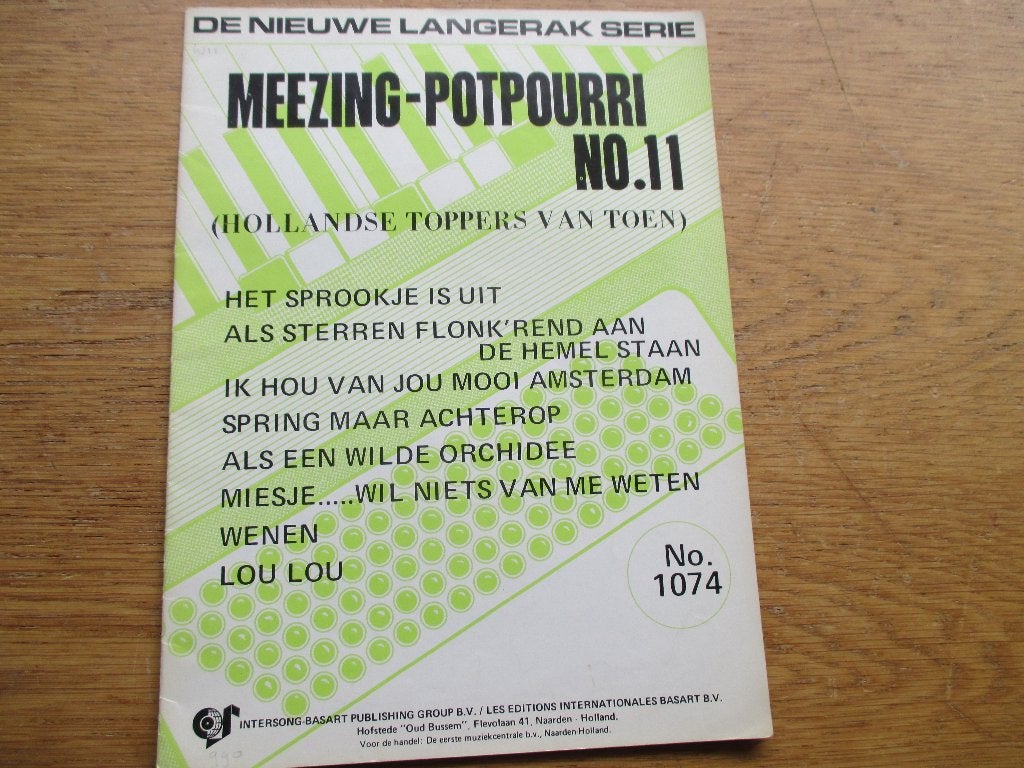 MEEZING-POTPOURRI NO.11 - NIEUWE LANGERAK SERIE NO.1074, Nieuw, Ophalen of Verzenden, Artiest of Componist, Keyboard