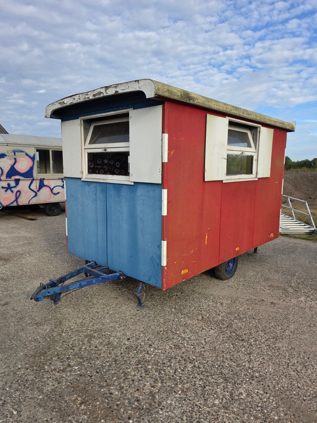 Houten Pipowagen Schaftkeet Bouwkeet Schaftwagen Tiny House, Ophalen of Verzenden, Gebruikt