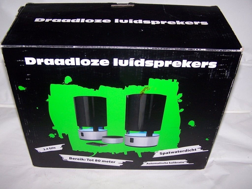 Draadloze luidsprekers - Spatwaterdicht - Bereik 80 meter.Nw, Overige merken, Inclusief kabels, Nieuw, Ophalen of Verzenden