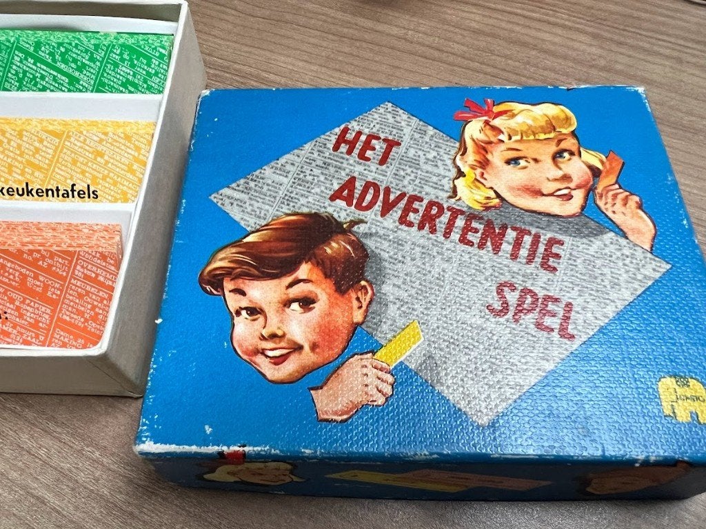 Vintage 'Het Advertentiespel' Bordspel - Jaren '50/'60, Drie of vier spelers, Ophalen, Gebruikt, Jumbo