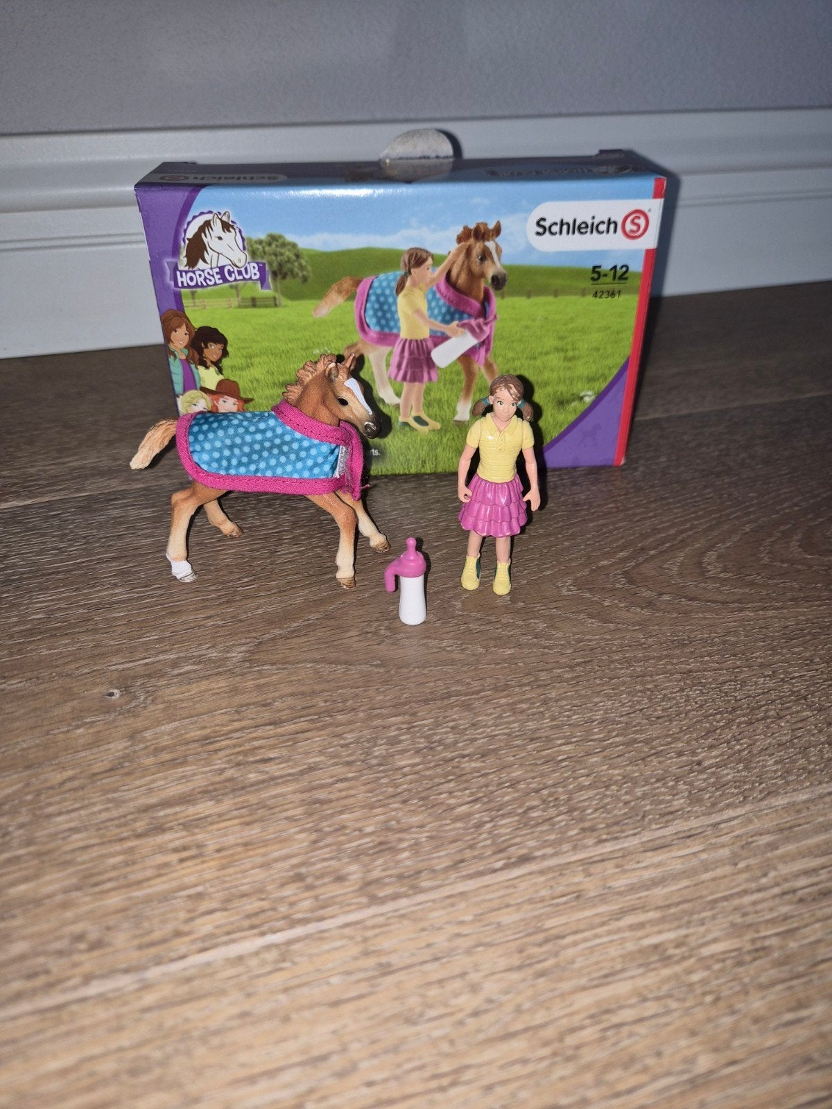 Schleich Horse Club set met paard, meisje en spullen 42361, Ophalen of Verzenden, Zo goed als nieuw, Meisje