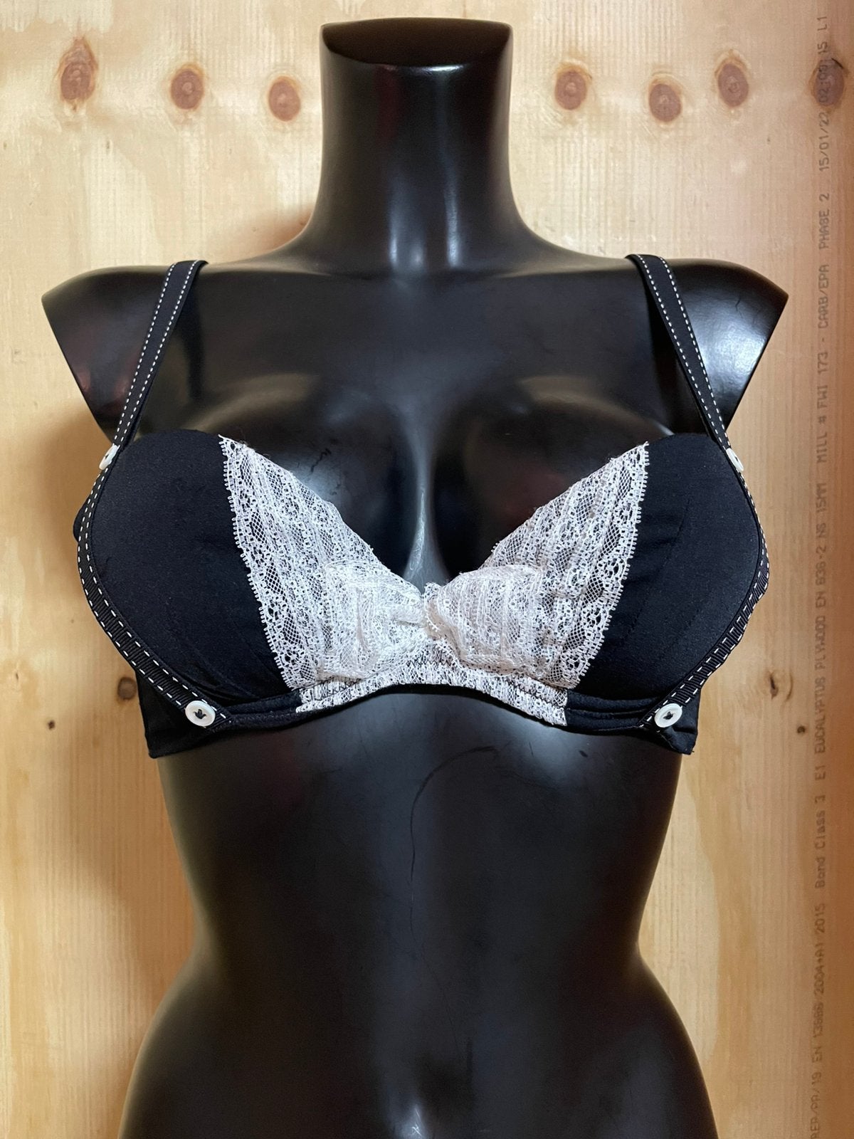 Chantal Thomass bh 75b model polissonne, Verzenden, Zwart, BH