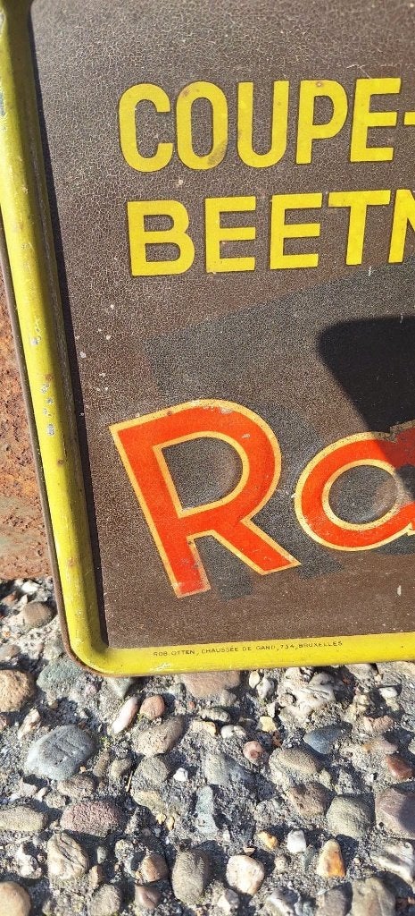 2 antieke metalen reclameborden (geen emaille) van Rapide., Verzamelen, Reclamebord, Gebruikt, ., Ophalen of Verzenden