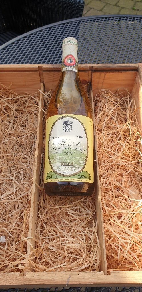 ANNO PINOT DI FRANCIACORTA "VILLA" 1984 MANTICELI B, Verzamelen, Frankrijk, Nieuw, Ophalen of Verzenden, Witte wijn