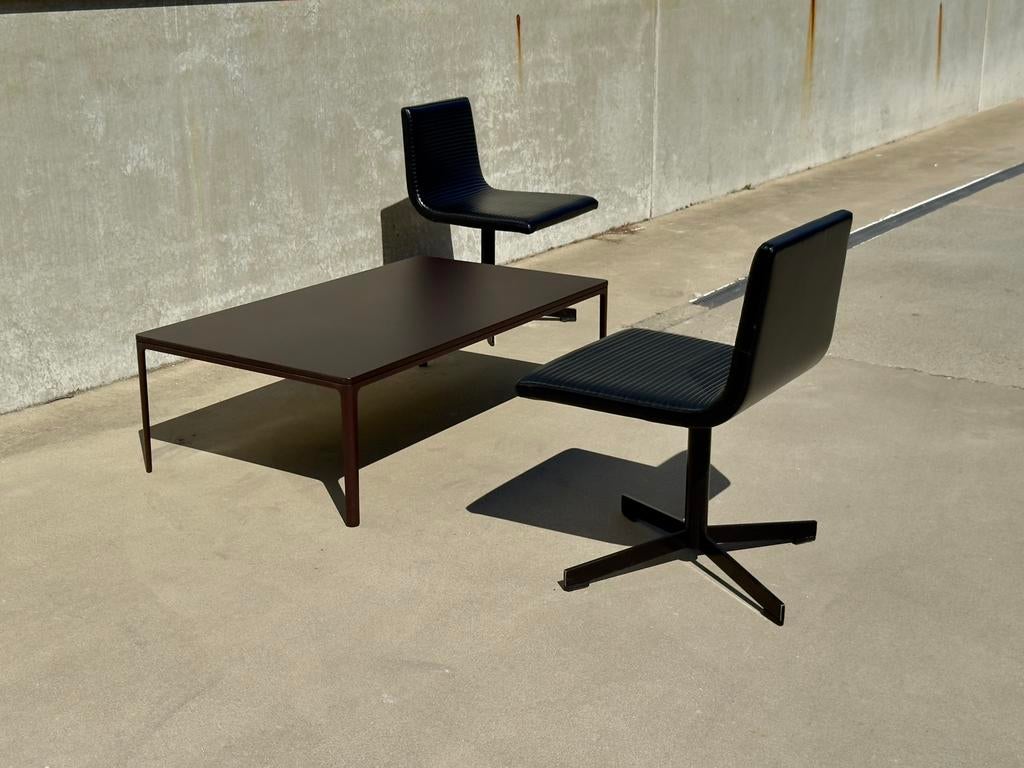 VITRA Plate coffee table design Morrison 120x70 chocolate, 100 tot 150 cm, |, Overige materialen, Zo goed als nieuw