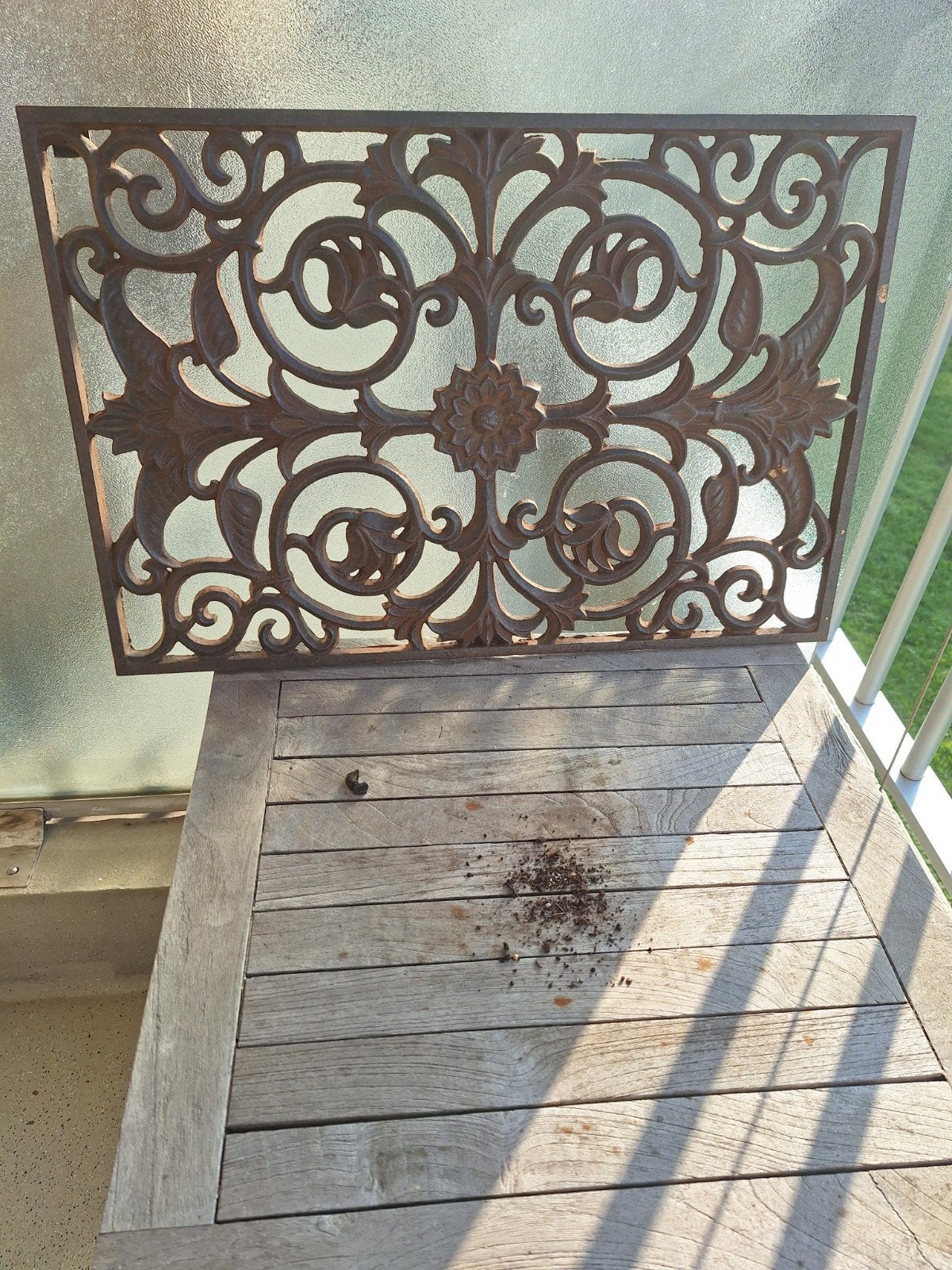 Gietijzeren deurmat., Tuin en Terras, Ophalen, Gietijzer