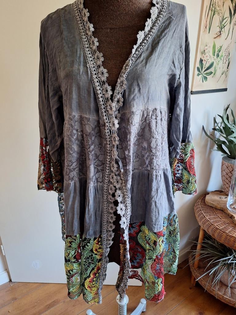 Vest tuniek m l, Ophalen of Verzenden, Gedragen, Maat 46/48 (XL) of groter, Grijs