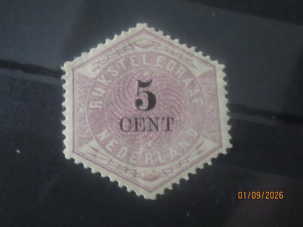 Nico Nederland Telegram 3 (X) Ongebruikt met plakker 1877, Ophalen of Verzenden, T/m 1940, Postfris