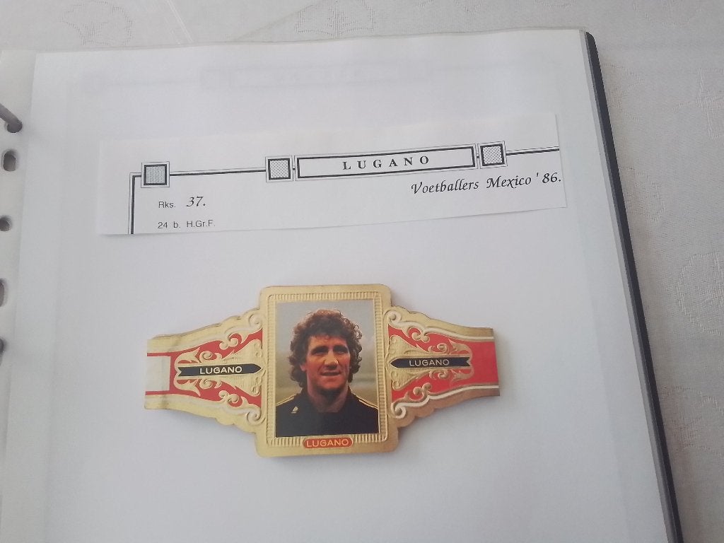 Sigarenbandjes lugano zonder reeksnummer. Voetballers Mexico, Verzamelen, Ophalen of Verzenden, Gebruikt, Sigarenbandjes