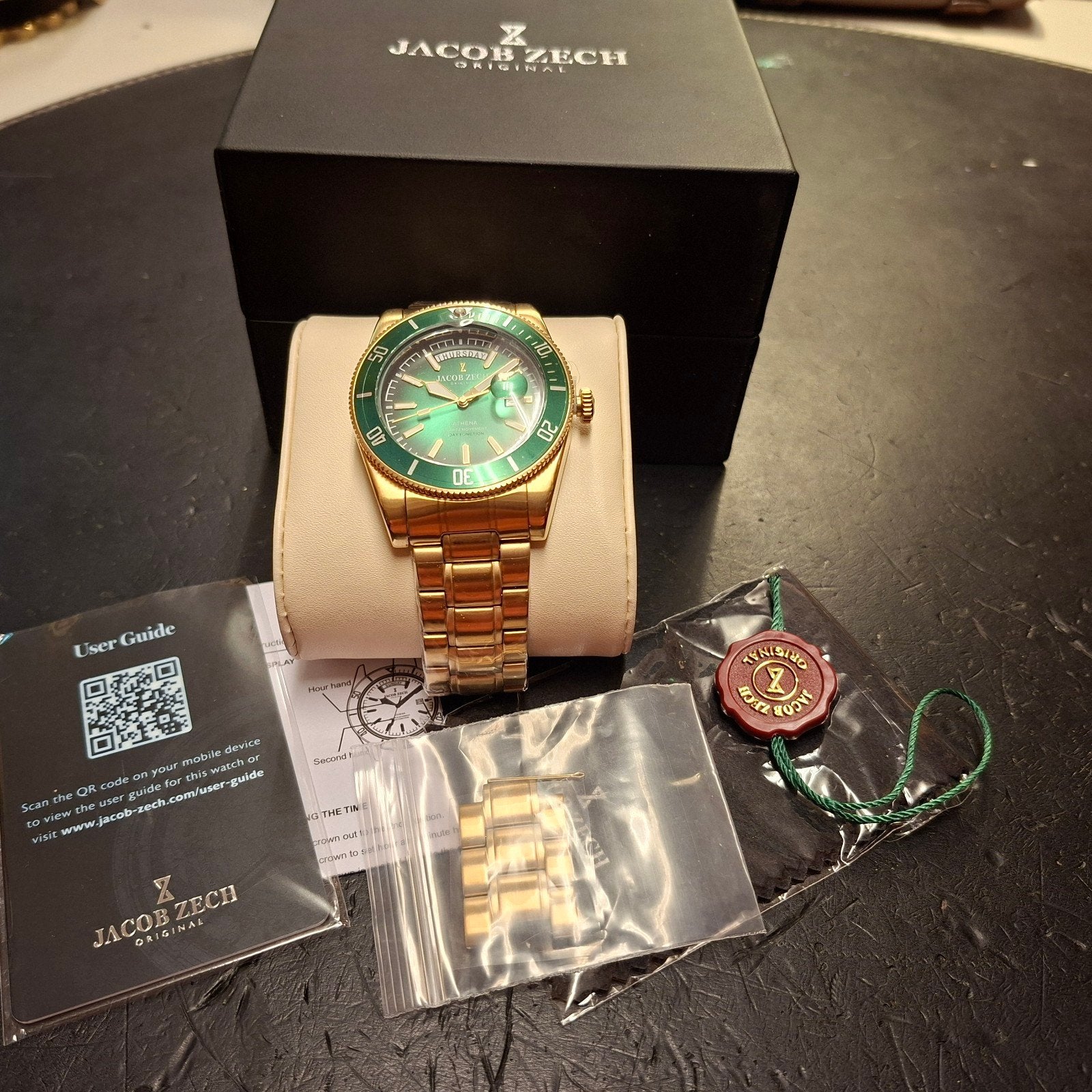 JACOB ZECH ATHENA HORLOGE, Ophalen of Verzenden, Staal, Overige merken