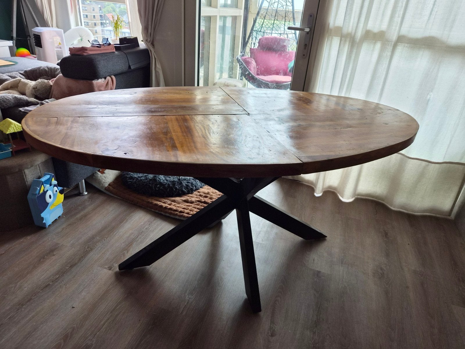 mango houten eettafel, Ophalen, 50 tot 100 cm, Zo goed als nieuw, 150 tot 200 cm