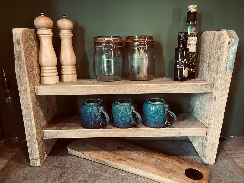 Houten Keukenrek | handgemaakt, Hout, Ophalen of Verzenden, Overige typen, Gebruikt