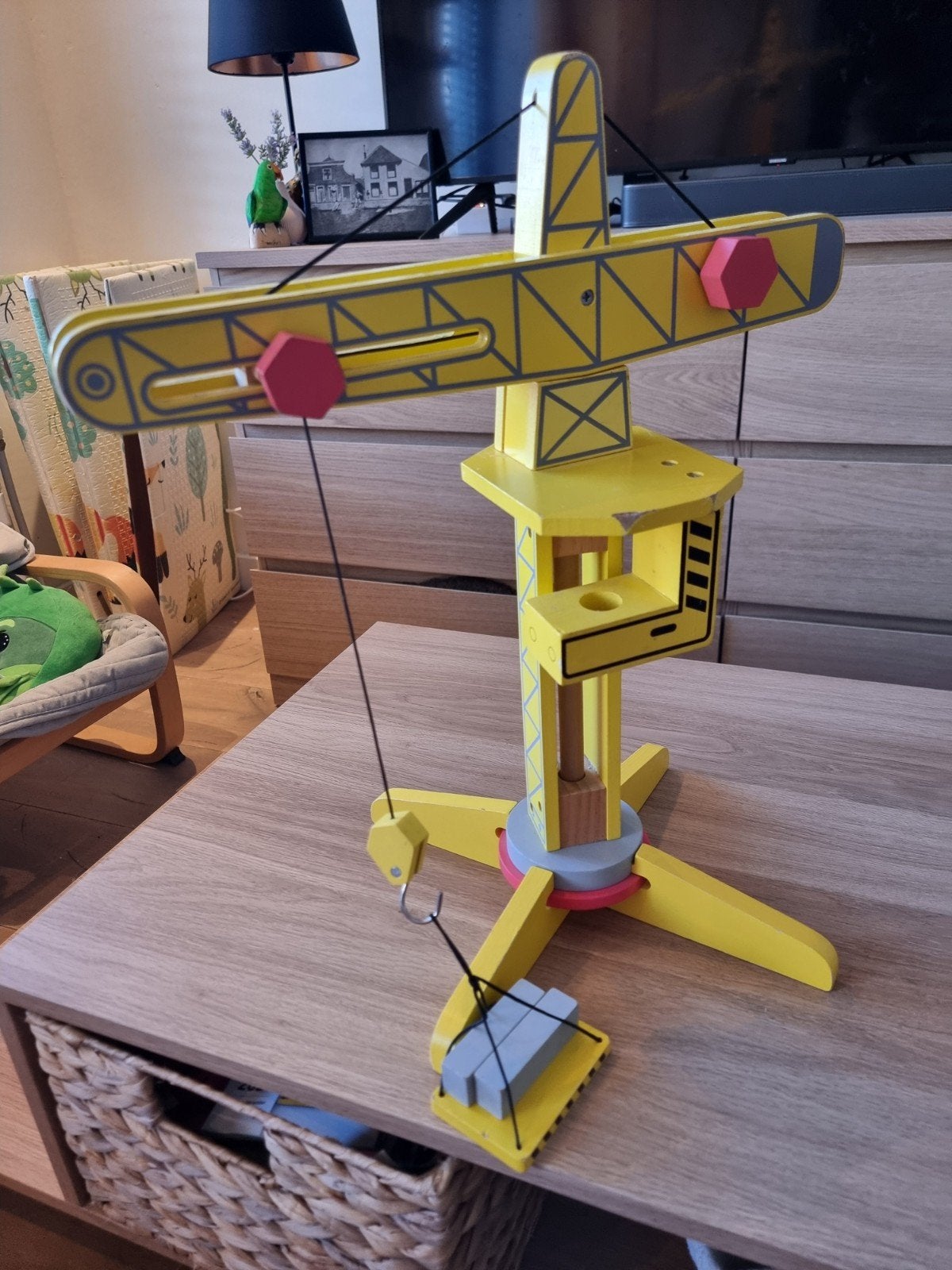 Houten speelgoedkraan met accessoires, Ophalen, Gebruikt, Overige typen