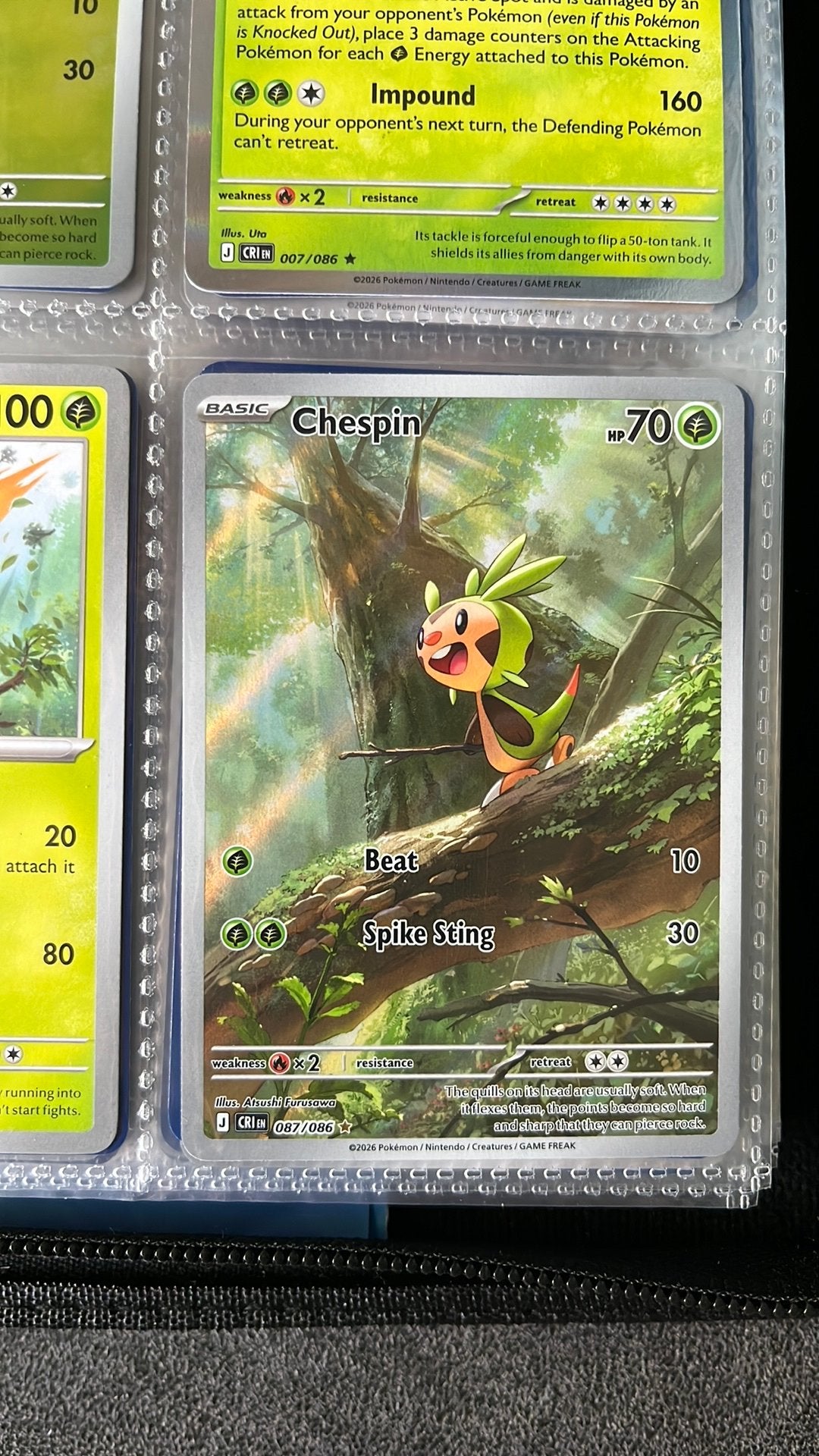 Pokemon kaart: Chespin, Ophalen of Verzenden
