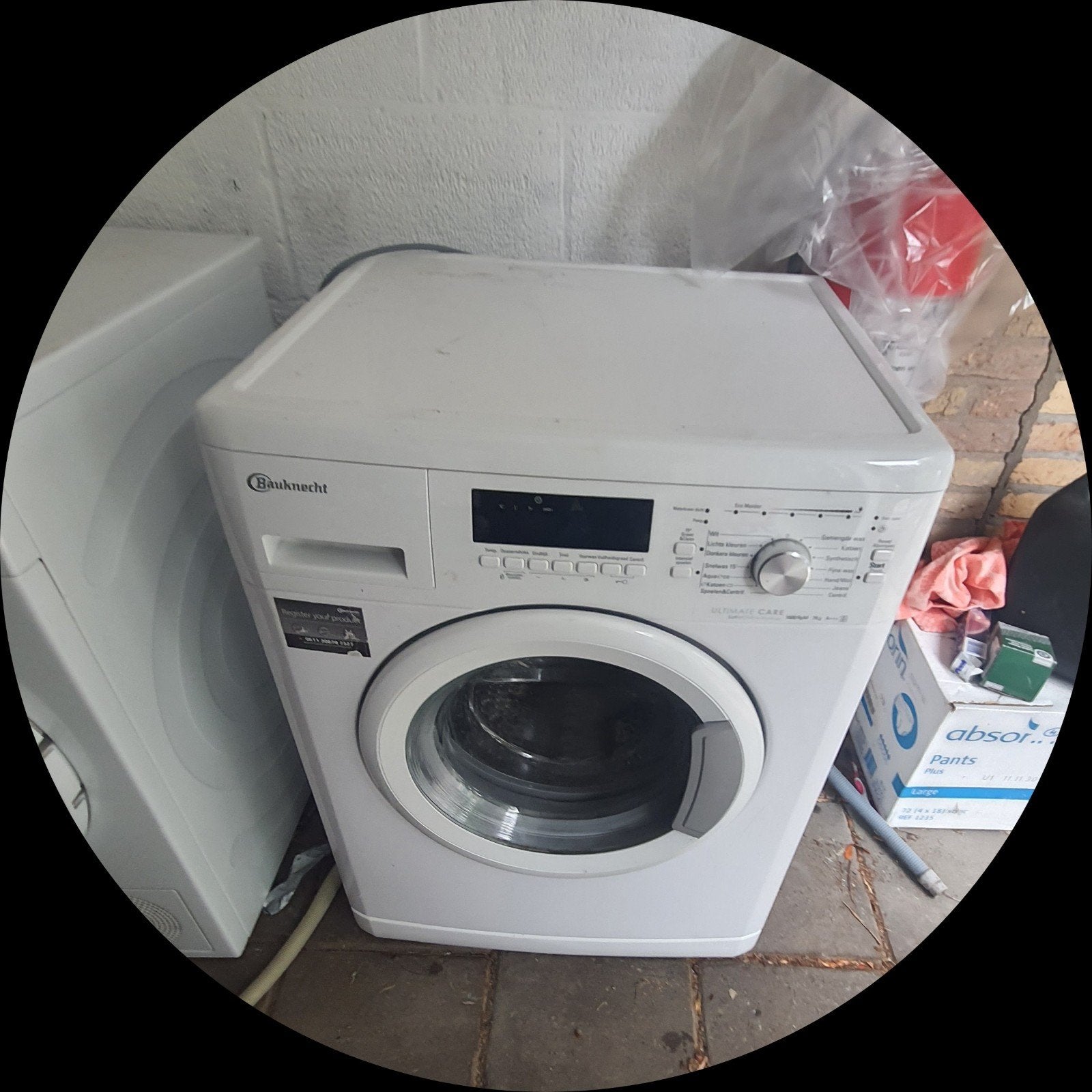 Bauknecht  Wasmachine, Ophalen of Verzenden, Gebruikt, 1200 tot 1600 toeren, 85 tot 90 cm