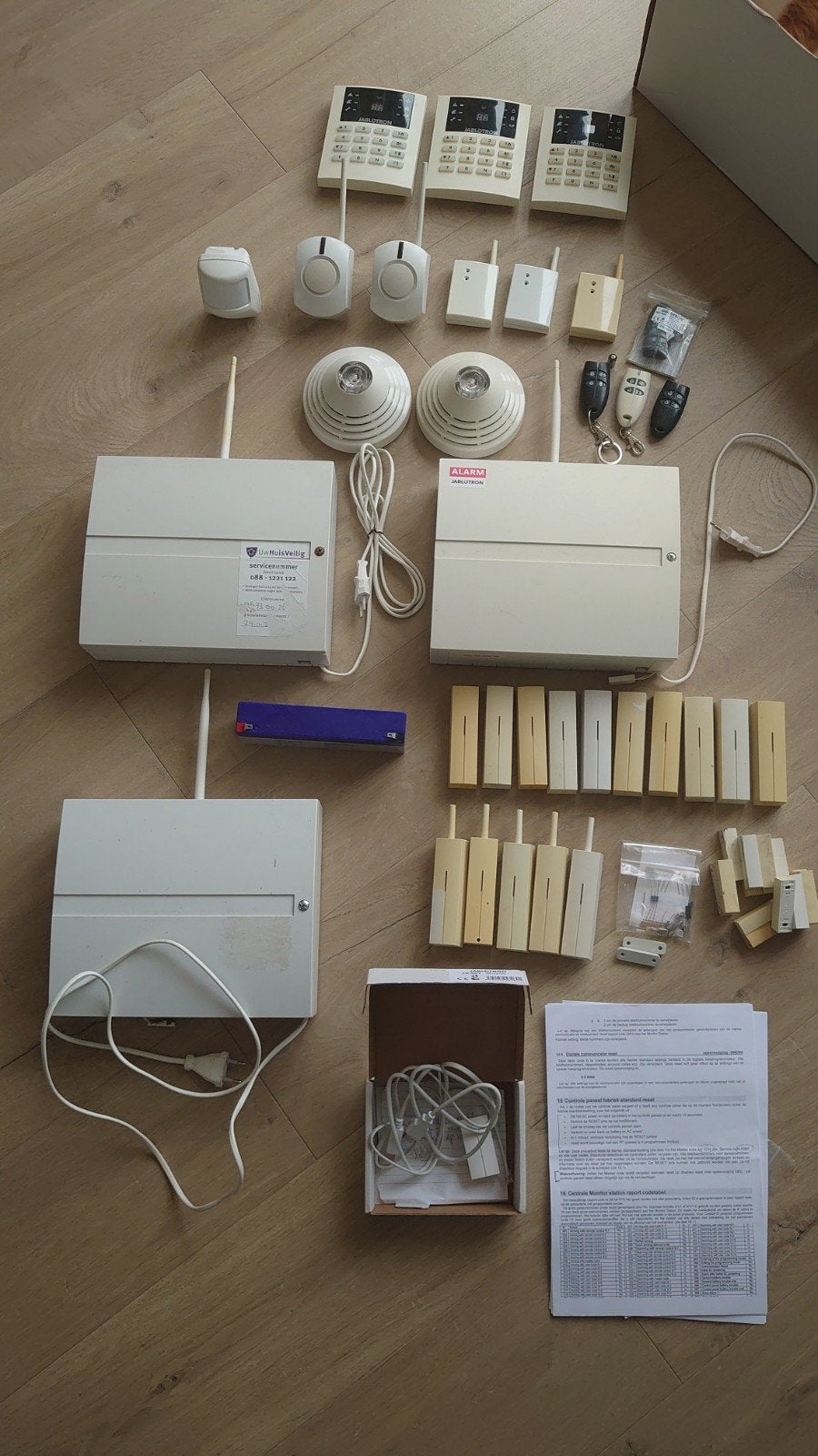 Jablotron JA-60 draadloos alarmsysteem met veel accessoires, Ophalen of Verzenden, Gebruikt, Compleet systeem, Draadloos