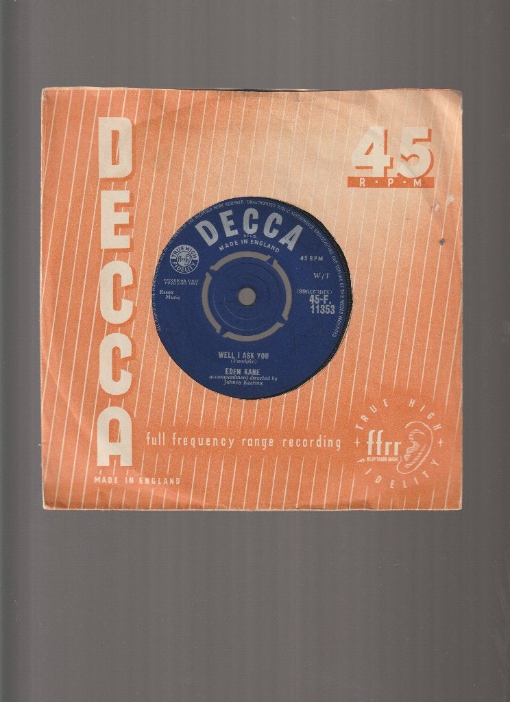 EDEN  KANE  --  WELL  I  ASK  YOU  //  POPCORN, Cd's en Dvd's, Verzenden, Originele persing, 7 inch, Zo goed als nieuw