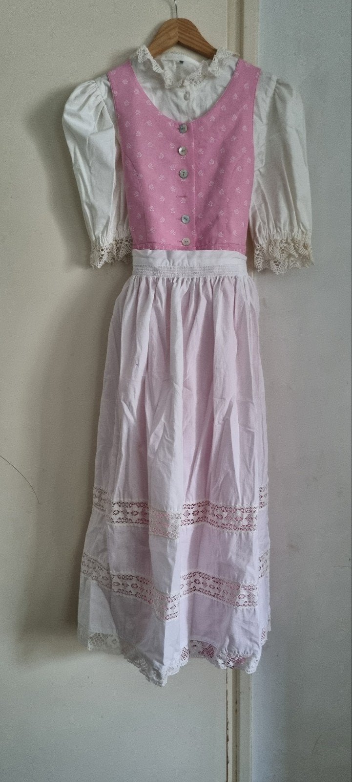 mooie Dirndl jurk maat 146 met blouse en schort oktoberfeest, Meisje, Hammerschmid, Ophalen of Verzenden, Zo goed als nieuw