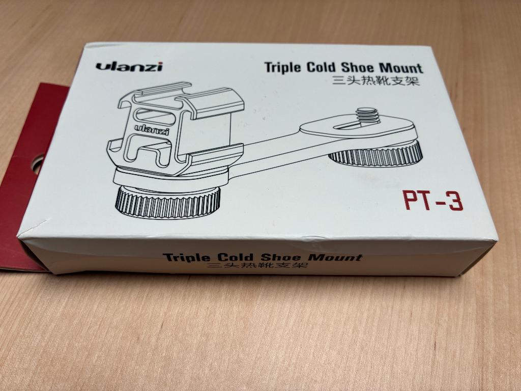 ULANZI PT-3 Triple Cold Shoe Mount met verlengstuk !, Verzenden, Nieuw, Minder dan 150 cm, Overige typen