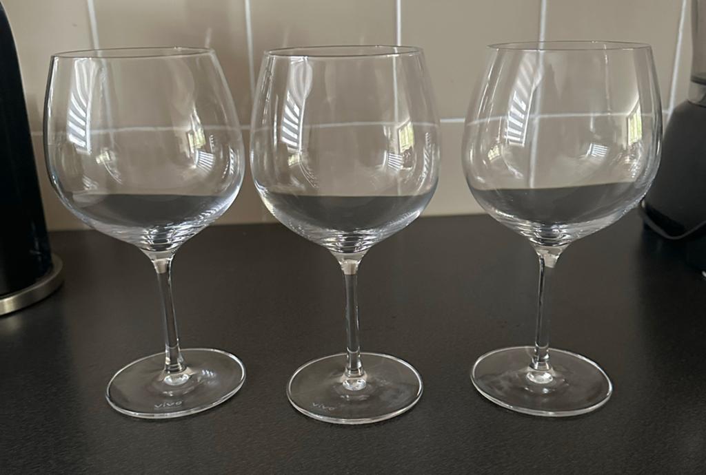 Vivo Villeroy & Boch wijnglazen (3 stuks), Ophalen, Glas of Glazen, Effen, Glas