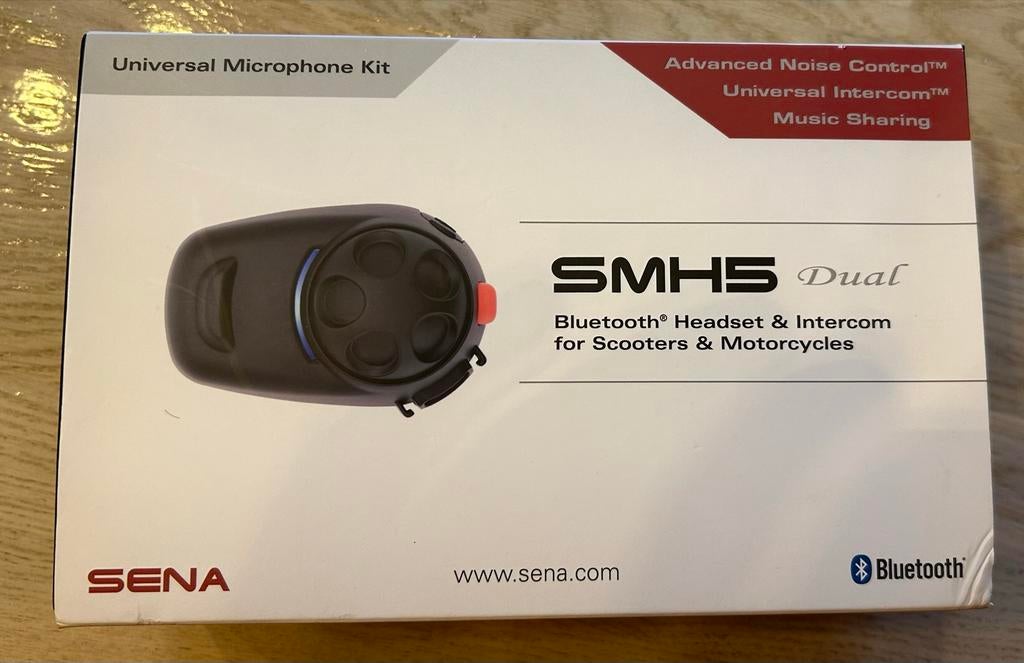 Sena SMH5 Dual Bluetooth Headset & Intercom voor Motoren, Motoren, Accessoires | Overige, Ophalen of Verzenden, Zo goed als nieuw