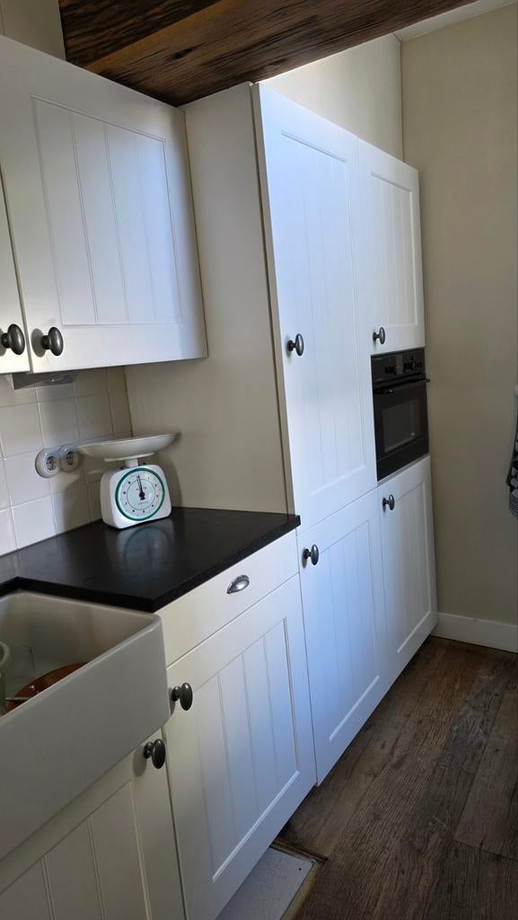 Mooie landelijke keuken (excl. koelkast/vriezer/combi), Huis en Inrichting, Keuken | Complete keukens, Ophalen, Gebruikt, Wit