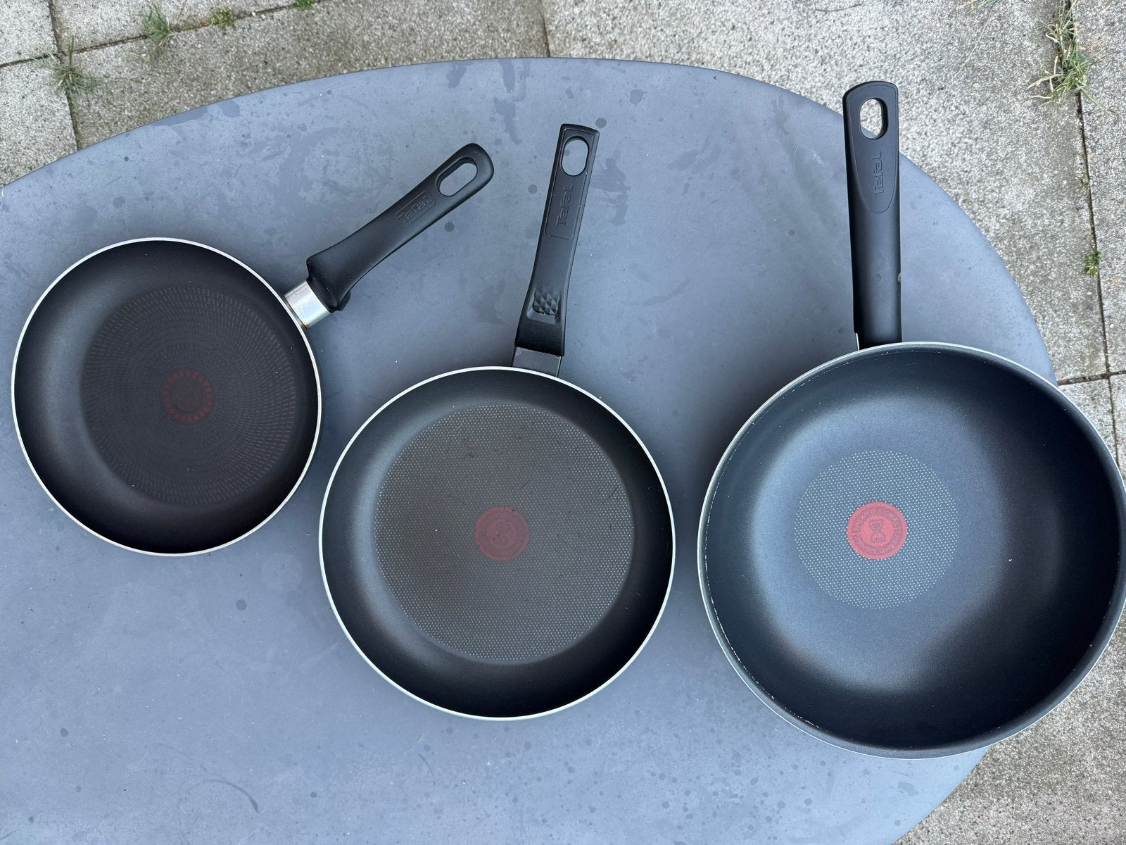 Set van 3 Tefal koekenpannen - Diverse maten, Ophalen, Antiaanbaklaag, Aluminium, Pannenset
