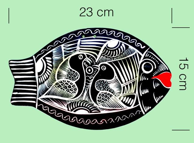Mexico Bord Schaal 3 dimensionaal Keramiek Vis NIEUW, Antiek en Kunst, Ophalen of Verzenden